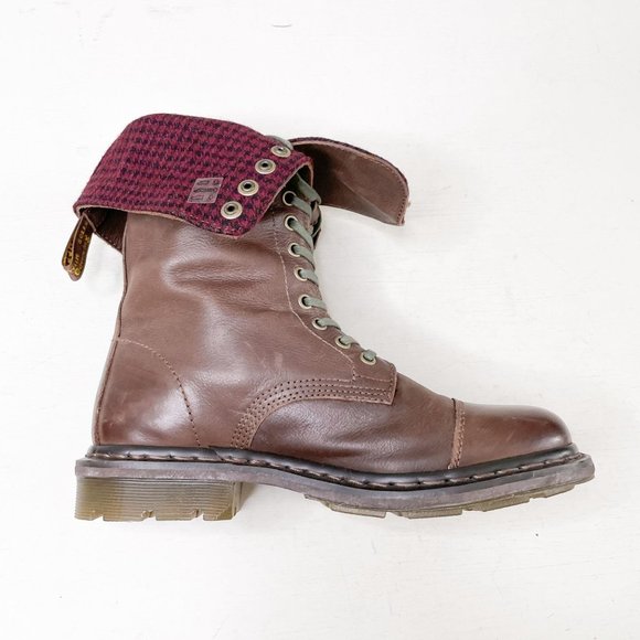 Dr. Martens Brown Combat Boots Womens Size 8 No Box - Picture 11 of 12